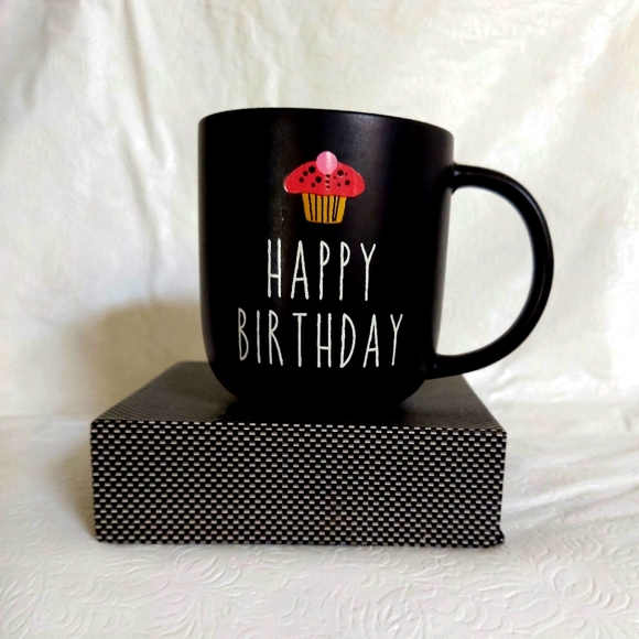 Happy Birthday blk coffee mug ,cupcake - Picture 1 of 3